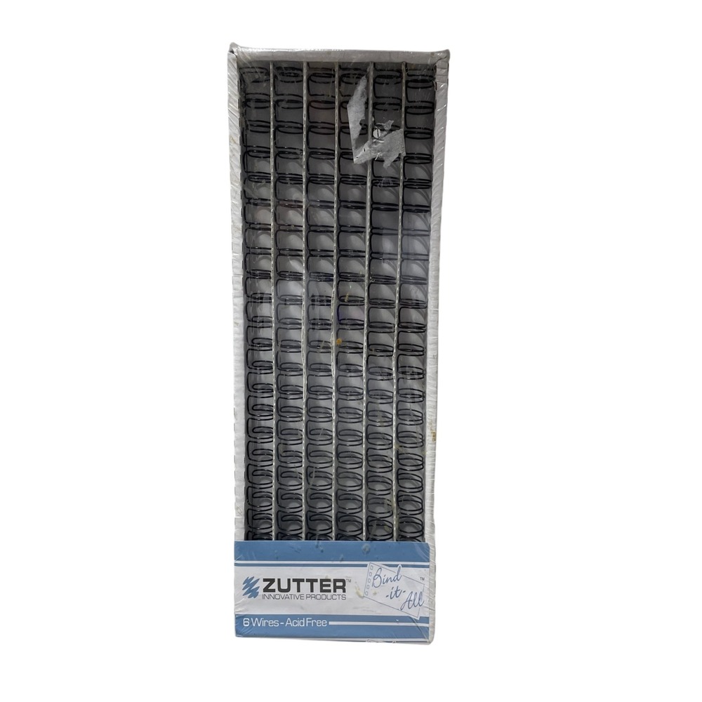Zutter 6 Wire Pack NEW 1/2 Inch ‎ Black Wire Binding Coils Acid Free